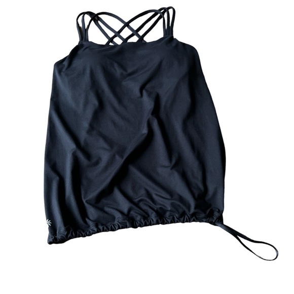Athleta Women’s Black Hyper Focused Strappy Shelf Bra Elastic Hem Tank Top, XS - Picture 5 of 10